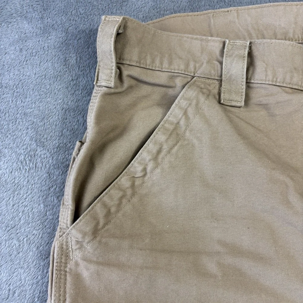 Carhartt Shorts Mens 42 Brown Y2K Canvas Carpenter Cargo Utility Workwear B147‎